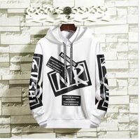 ÁO KHOÁC NỈ HOODIE NAM NỮ - MÀU TRẮNG,M