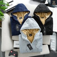 Áo khoác nỉ HOODIE nam nữ LÓT LÔNG phong cách thời trang thể thao, Áo khoác nỉ lót lông cừu dày dặn ấm áp MANSTORE