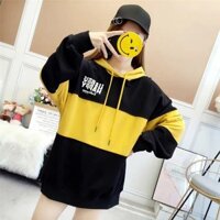 ÁO KHOÁC NỈ HOODIE PHỐI - SỌC NGANG HAPPY KN18