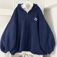 Áo khoác nỉ hoodie trơn IMVELY Unisex - Tay Phồng dài form rộng có mũ dáng suông ulzzang nam nữ