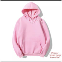 Áo khoác nỉ Hoodie trơn KNT01 - HỒNG