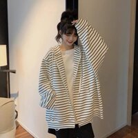 Áo Khoác Nỉ Hoodie Zip Phối  Sọc Ngang Nam Nữ Ulzzang Unisex haiphuongfashion