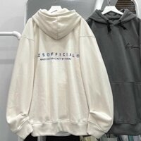 Áo Khoác nỉ kéo khoá Chất Dày Dặn 3 Màu In Chữ SWEZSOFFICAL-chống nắng cực tốt - Kem - M