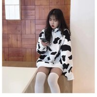 Áo khoác Nỉ Khủng Long dây kéo Hottrend - Áo Nỉ Trắng Bò Sữa - L