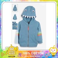 Áo khoác nỉ khủng long xanh có mũ 3D cho bé trai dòng nhí