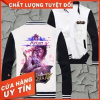 Áo Khoác Nỉ Liên Quân Màu Trắng Dầy Dặn Arum Tím