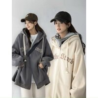 Áo Khoác Nỉ Lót Bông Hoodie Zip Khóa Kéo Mũ Hai Lớp Siêu Dày Dặn Hàng Quảng Châu Siêu Đẹp Dày Dặn TP43