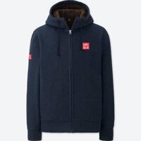 Áo khoác nỉ lót lông cừu Uniqlo nam in logo thi đấu (chính hãng )