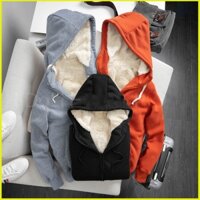 Áo khoác nỉ lót lông nam nũ dày dặn ấm áp-Áo khoác hoodie cao cấp có 3 màu - HÀNG MỚI VỀ