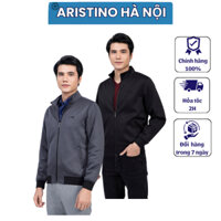 Áo khoác nỉ nam 2 lớp Aristino túi kéo khóa cổ trụ bo gấu  AJK023W1(2 màu)