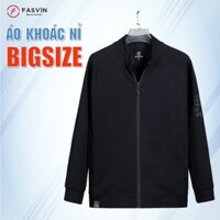 Áo Khoác Nỉ Nam Big Size Fasvin ABT24204.SG Cổ Trụ Vải Thun Thể Thao Mềm Mại Ấm Áp