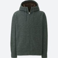 Áo khoác nỉ nam chính hãng Uniqlo lót lông cừu siêu ấm, Aó khoác giữ ấm