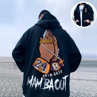 Áo khoác nỉ nam from rộng in hình bàn tay bị trói kiểu dáng độc lạ