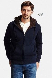 Áo khoác nỉ nam lót lông cừu 2990 S