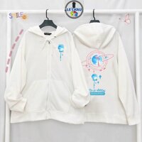 Áo khoác nỉ  nam nữ form rộng có dây kéo ulzzang unisex nhiều mẫu chất nỉ bông cao cấp giá rẻ đẹp, style HÀN - MOON TRẮNG FREESIZE