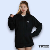 Áo Khoác Nỉ Nam Nữ Senti Khóa Kéo Phao Nón 2 Lớp Chất Liệu Vải Nỉ Bông Dày Dặn Mềm Mịn - TUTEE