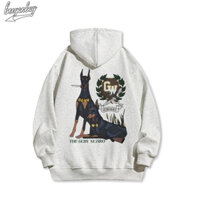 Áo khoác nỉ nam xám BEEYANBUY hoodie cotton thời trang in hình Chú chó trung thành unisex 100% cotton-Y0754