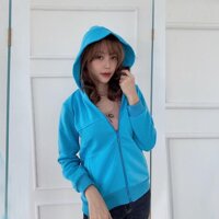 Áo Khoác Nỉ Nữ Dày Và Ấm. - xanh rêu,m<55kg