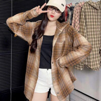 áo Khoác Nỉ Sơ Mi Nam Nữ Caro Có Nón Chống Nắng Hot Trend – Htm Fashion
