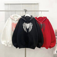 Áo khoác nỉ Spider / form rộng unisex (Ảnh shop tự chụp)
