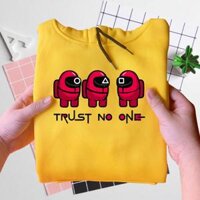 Áo khoác nỉ squid game trò chơi con mực áo khoác màu vàng các bạn trẻ cực thích - Hoodie Y - Mẫu 11,Size XS 27 - 33kg