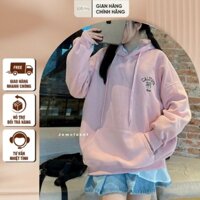 Áo Khoác Nỉ ToBi Jean - Khoác Nỉ Phom Rộng Thêu Nón 2 Lớp Trendy