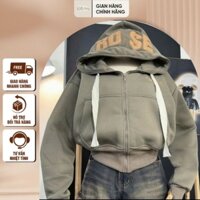 Áo Khoác Nỉ ToBi Jean - Khoác Nỉ Tay Thụng Thêu Nón Siêu Đẹp