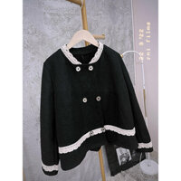 Áo khoác nỉ viền ren big size
