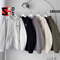 Áo Khoác NỈ WZS Chất Nỉ Bông Dây Kéo Zip Nhiều Màu Unisex, Áo Hoodie Thêu Chữ Mũ 2 Lớp Form Rộng SADES
