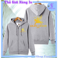 Aó khoác nỉ xámLight Cavalry crew, áo hoodie zip Wind breaker chất đẹp nam nữ đủ size