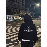 ÁO KHOÁC NỈ,ÁO KHOÁC HOODIE UNISEX NAM NỮ BALMAIN PHONG CÁCH THỜI TRANG
