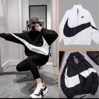 Áo Khoác Nike Chính Hãng Nam Nữ Dù 2 Lớp Vải Cao Cấp -  Shop QV 396 đen