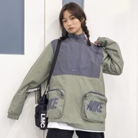 Áo Khoác Nike100% Chính Hãng Nhiều Túi Cổ Đứng Chống Gió Ngoài Trời Cho Nam Và Nữ