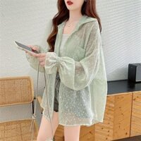 [Áo khoác nữ] Áo sơ mi mỏng nhẹ mùa hè phong cách mới dành cho nữ Áo sơ mi chống nắng thời trang ngọt ngào