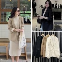 Áo khoác nữ Blazer dài tay, áo khoác vest form rộng basic phong cách Hàn Quốc trẻ trung năng động