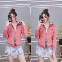 Áo Khoác Nữ Chống Nắng Cao Cấp 6 Túi Viền Sọc Caro - Đô,Xl 60-70kg