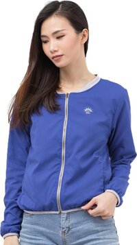 Áo khoác nữ chống nắng UPF50 Vivid Blue Zigzag JAC003 size S tặng khẩu trang lớn trị giá 129k