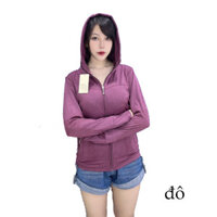 Áo Khoác Nữ Chống Nắng Vải Thun Đốm In Họa Tiết, Co Giăn, Rât Mát. - Đỏ đô - M