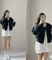 Áo Khoác Nữ Da Lộn 2 Lớp Phối Sọc Tay Thời Trang Cao Cấp Siêu Xinh Mẫu Hot Trend Kiểu Dáng Craptop - ĐEN - M