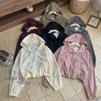 Áo khoác nữ dù gió có mũ hàng Quảng Châu