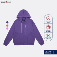 Áo Khoác Nữ GENVIET JEANS Vải Nỉ Dày Dặn, Áo Khoác Nỉ Nữ 2 Lớp Phối Màu Basic Phong Cách Cơ Bản TK123H8446