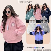 Áo khoác nữ Ginny Thun hoodie Blossom TL-015 I Áo khoác nữ chông nắng có túi trong