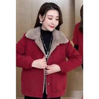 Áo Khoác Nữ Lót Lông, Áo Nỉ Nhung Tăm Lót Lông Cao Cấp, Hàng Nhập QC Loại 1, Mã NT11 GOMAR