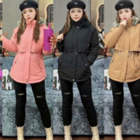 áo khoác nữ lót lông dáng dài