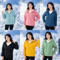 Áo Khoác Nữ Lót Lông, Kiểu Viền Suông Trẻ Trung
