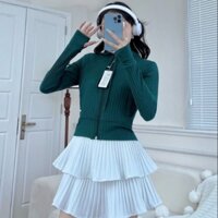 Áo khoác nữ, lửng, sọc đũa, nón to, có túi trong.