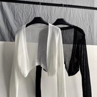 ÁO KHOÁC NỮ MỎNG MIX VỚI VÁY ÁO 2 DÂY, ÁO CARDIGAN DÁNG NGẮN COPTOP NGANG LƯNG, DÀI TAY THỜI TRANG HOT TREND - Hàng mới