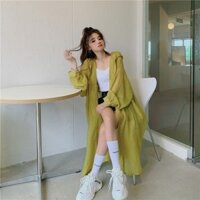 Áo Khoác Nữ Mùa Hè 2024 Mới Internet Người Nổi Tiếng Rời Giữa Chiều Dài Thời Trang Mỏng Áo Khoác Voan Thời Trang