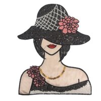 Áo khoác nữ thêu Longsheng, họa tiết thời trang cho cô gái, thêu sequin, vá hạt có keo dán và ủi