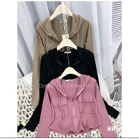 Áo khoác nữ thun tăm form ngắn croptop bigsize 55-90kg